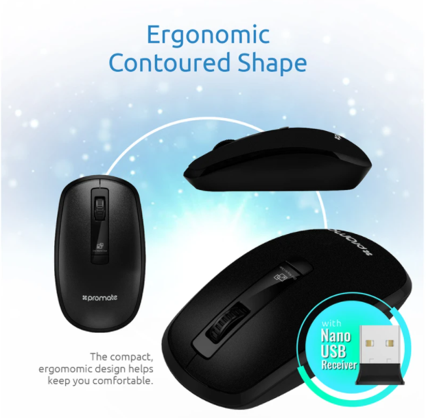 ergonomic contoured shape